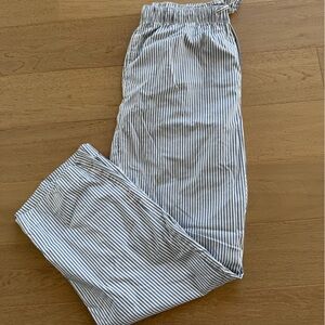 Banana Republic Blue and White Striped Poplin Pyjama Pants